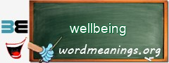 WordMeaning blackboard for wellbeing